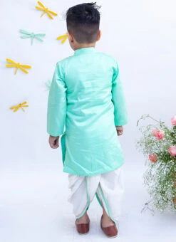 Aqua Green Dhoti Kurta Pyjama -C Bazaar Shop Aqua Green Dhoti Kurta Pyjama KBDDFK1745 b