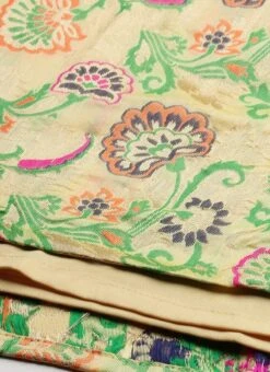 Beige Art Silk Jacquard Dress Festive Wear -C Bazaar Shop Beige Art Silk Jacquard Dress DRBS02212490 rrc4