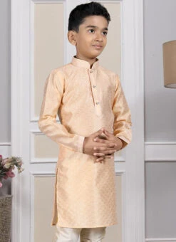 Beige Art Silk Kurta Pyjama Party Wear 5 Beige Art Silk Kurta Pyjama Party Wear -C Bazaar Shop Beige Art Silk Kurta Pyjama KDMRG13053 b