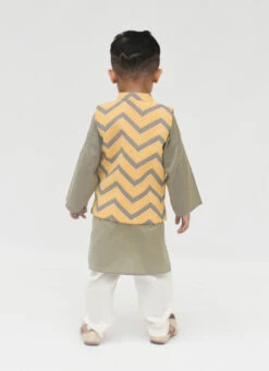 Beige Cotton Silk Printed Bandi Set -C Bazaar Shop Beige Cotton Silk Printed Bandi Set KDBDFK2068 b