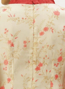 Beige Digital Printed Organza Kurta Set After Six Wear -C Bazaar Shop Beige Digital Printed Organza Kurta Set KSBS02202389 rrc2