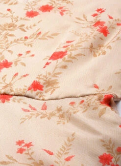 Beige Organza Ruffle Dress Party Wear 12 Beige Organza Ruffle Dress Party Wear -C Bazaar Shop Beige Organza Ruffle Dress DRBS02203561 rrc1