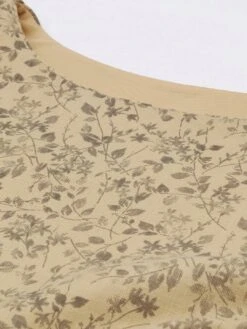 Beige Printed Rayon Boat Neck Maxi Dress After Six Wear -C Bazaar Shop Beige Printed Rayon Boat Neck Maxi Dress DRBS02101821 rrc1