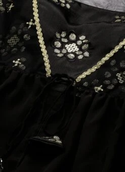 Bottom From Black Chinon Embroidered N Sequins Gharara Set After Six Wear 12 Bottom From Black Chinon Embroidered N Sequins Gharara Set After Six Wear -C Bazaar Shop Black Chinon Embroidered N Sequins Gharara Set SLBS02209627 rrc1 3