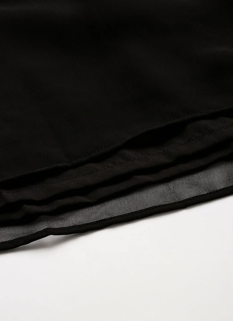 Bottom From Black Chinon Embroidered N Sequins Gharara Set After Six Wear 8 Bottom From Black Chinon Embroidered N Sequins Gharara Set After Six Wear - Image 8