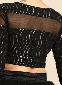 Black Embroidered Blouse Festive Wear -C Bazaar Shop Black Embroidered Blouse BLBS02305178 rrc2