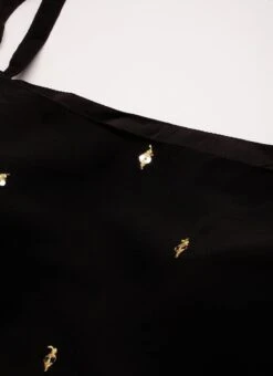 Bottom From Black Embroidered Georgette Gharara Set After Six Wear -C Bazaar Shop Black Embroidered Georgette Gharara Set IWBS02301100 rrc1 1