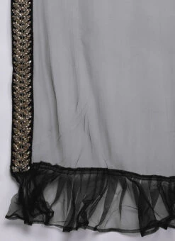 Black Embroidered Knife Pleat Lehenga Party Wear -C Bazaar Shop Black Embroidered Knife Pleat Lehenga GHBS01911729 rrc3