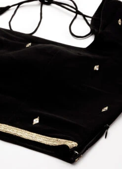 Black Georgette Embroidered Gathered Lehenga Party Wear -C Bazaar Shop Black Georgette Embroidered Gathered Lehenga GHBS02204738 rrc1