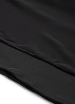 Black Georgette Embroidered Layered Dress Party Wear -C Bazaar Shop Black Georgette Embroidered Layered Dress DRBS02305155 rrc1