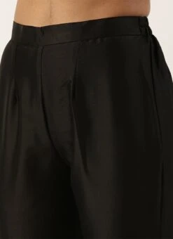 Top From Black Georgette Sequins Narrow Straight Pant Suit After Six Wear -C Bazaar Shop Black Georgette Sequins Narrow Straight Pant Suit SLBS02211248 rrc2 2