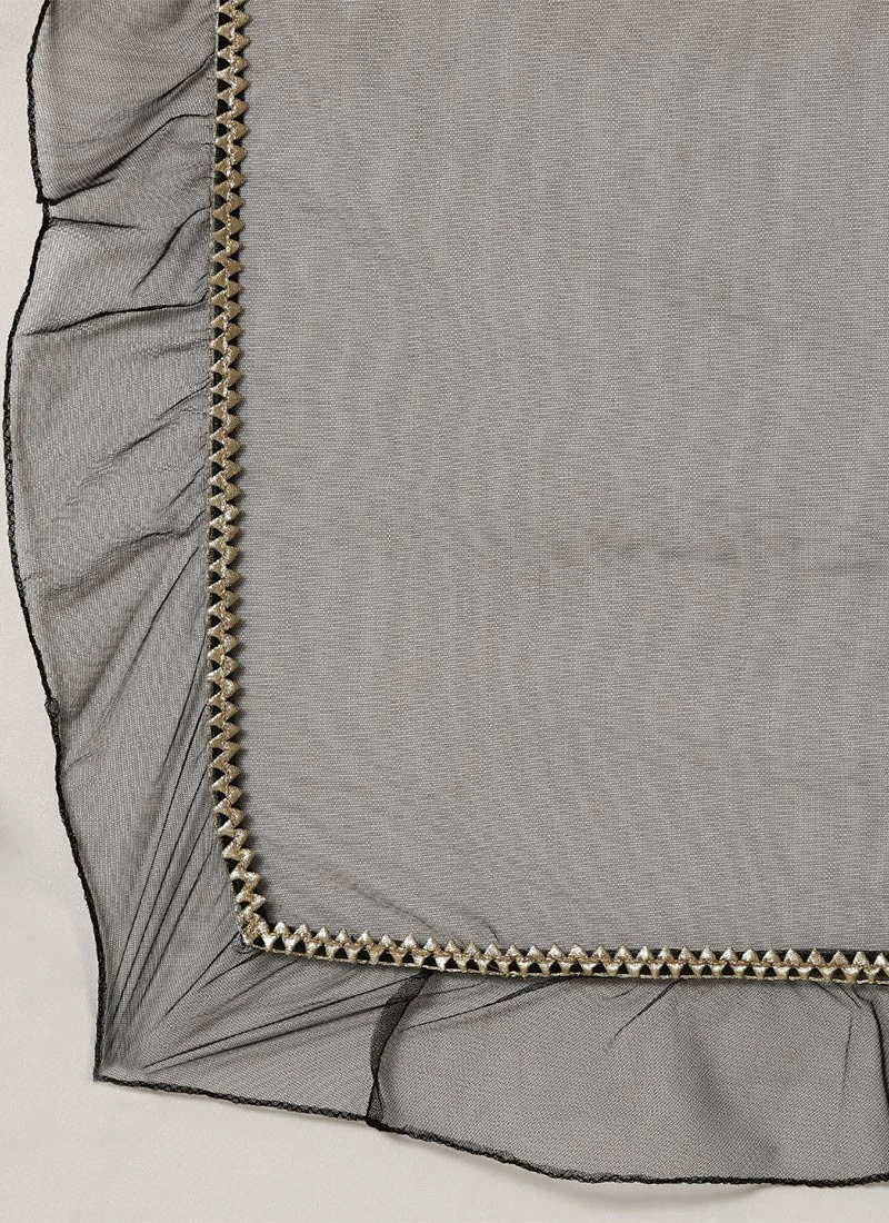 Bottom From Black Georgette Sequins Narrow Straight Pant Suit After Six Wear 8 Bottom From Black Georgette Sequins Narrow Straight Pant Suit After Six Wear - Image 8