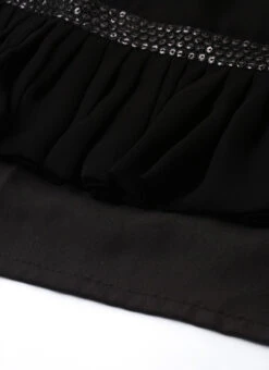 Black Georgette Top Work Wear -C Bazaar Shop Black Georgette Top KRBS02307699 rrc3