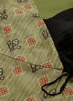 Black N Green Printed Art Silk Anarkali Set Festive Wear -C Bazaar Shop Black N Green Printed Art Silk Anarkali Set SLBS02209653 rrc1