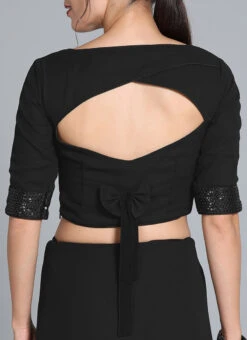 Black N Grey Embroidered Half N Half Saree Festive Wear -C Bazaar Shop Black N Grey Embroidered Half N Half Saree SABS01912866 rrc2