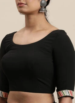 Black N Multicolored Blouse N Saree Set Party Wear -C Bazaar Shop Black N Multicolored Blouse N Saree Set SABS02104231 rrc1