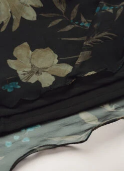 Skirt From Black Organza Printed Co Ords Set After Six Wear 15 Skirt From Black Organza Printed Co Ords Set After Six Wear -C Bazaar Shop Black Organza Printed Co Ords Set IWBS02302275 rrc4