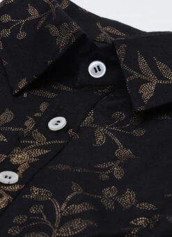 Black Printed Rayon High N Low Dress After Six Wear 10 Black Printed Rayon High N Low Dress After Six Wear -C Bazaar Shop Black Printed Rayon High N Low Dress DRBS02102845 rrc1