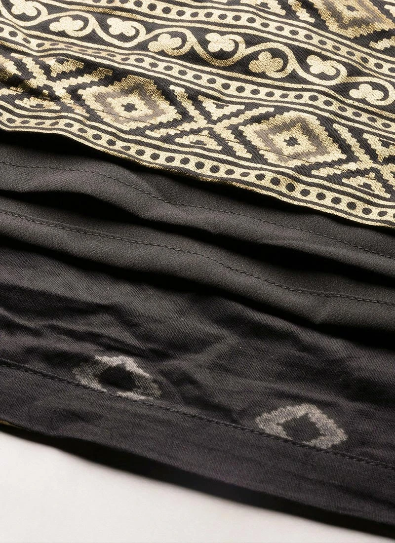 Black Rayon Ankle Length Dress After Six Wear 8 Black Rayon Ankle Length Dress After Six Wear - Image 8