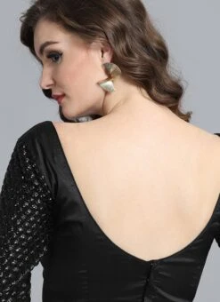 Black Sequins Embroidered Lehenga Set Party Wear -C Bazaar Shop Black Sequins Embroidered Lehenga Set GHBS1806842 rrc3