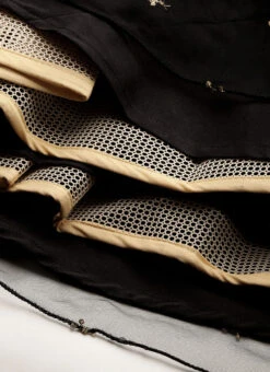 Black Viscose Embroidered Layered Gown Festive Wear -C Bazaar Shop Black Viscose Embroidered Layered Gown IWBS02212600 rrc4