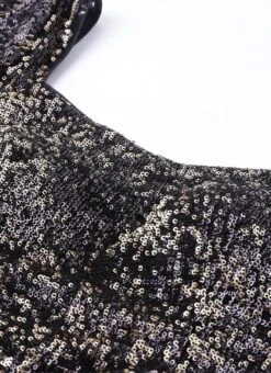 Black And Gold Sequins Lehenga Choli Set Festive Wear -C Bazaar Shop Black and Gold Sequins Lehenga Choli Set GHBS02001273 rrc1