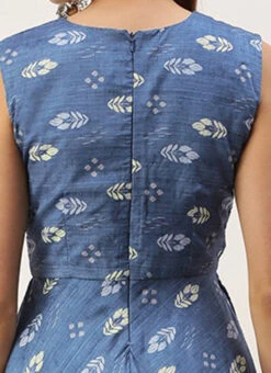 Blue Art Silk Digital Printed Dress After Six Wear -C Bazaar Shop Blue Art Silk Digital Printed Dress DRBS02210956 rrc2