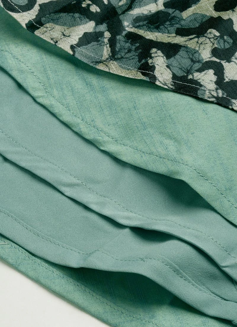 Blue Art Silk Digital Printed Halter Neck Dress Festive Wear 7 Blue Art Silk Digital Printed Halter Neck Dress Festive Wear - Image 7