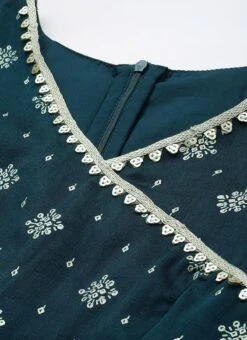 Top From Blue Art Silk Layered Gharara Suit After Six Wear -C Bazaar Shop Blue Art Silk Layered Gharara Suit SLBS02304995 rrc1 1