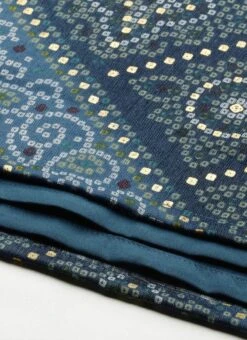 Blue Chanderi Art Silk A Line Kurta Set Festive Wear -C Bazaar Shop Blue Chanderi Art Silk A Line Kurta Set KSBS02202371 rrc4