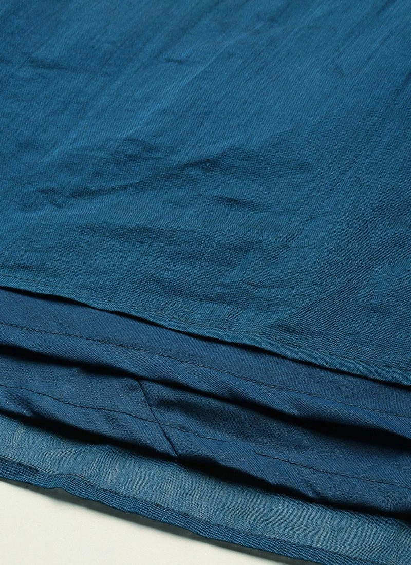 Blue Chanderi Silk Skirt Festive Wear 7 Blue Chanderi Silk Skirt Festive Wear - Image 7