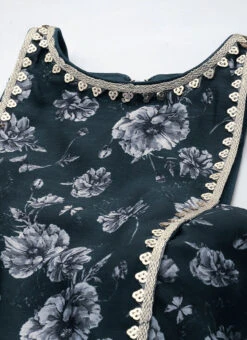 Skirt From Blue Chinon Digital Printed Co Ords Set After Six Wear -C Bazaar Shop Blue Chinon Digital Printed Co Ords Set IWBS02302450 rrc1