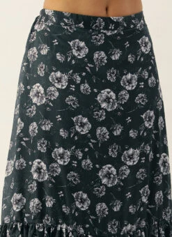 Skirt From Blue Chinon Digital Printed Co Ords Set After Six Wear -C Bazaar Shop Blue Chinon Digital Printed Co Ords Set IWBS02302450 rrc2