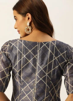 Blue Digital Print N Caviar Black Kurta Sets After Six Wear -C Bazaar Shop Blue Digital Print N Caviar Black Kurta Sets KSBS02110945 rrc1