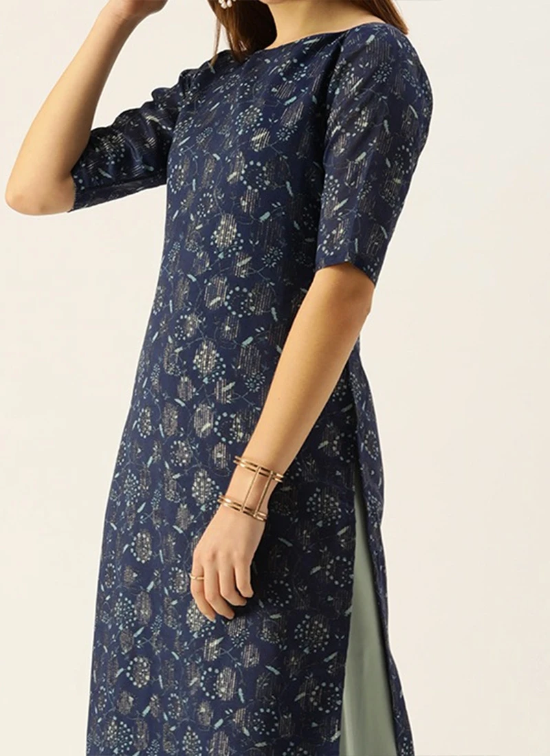 Blue Digital Print N Green Kurta Sets After Six Wear 1 Blue Digital Print N Green Kurta Sets After Six Wear