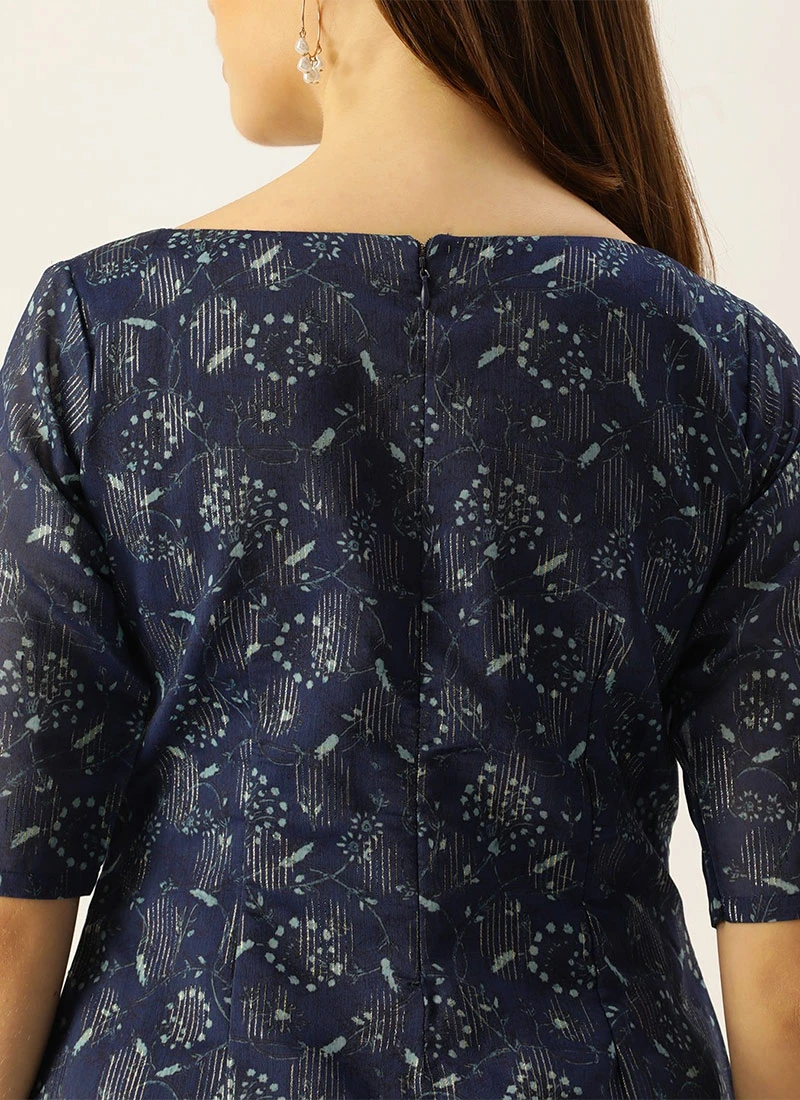 Blue Digital Print N Green Kurta Sets After Six Wear 5 Blue Digital Print N Green Kurta Sets After Six Wear - Image 5