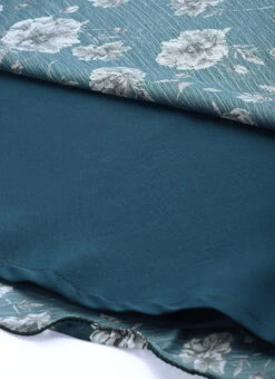 Blue Digital Printed Chinon Dress Party Wear -C Bazaar Shop Blue Digital Printed Chinon Dress DRBS02308892 rrc4