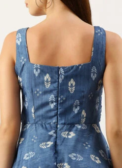 Blue Digital Printed Jacket Style Jumpsuit Festive Wear 13 Blue Digital Printed Jacket Style Jumpsuit Festive Wear -C Bazaar Shop Blue Digital Printed Jacket Style Jumpsuit DRBS02212636 rrc2