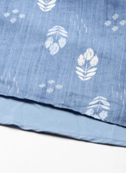 Blue Digital Printed Jacket Style Jumpsuit Festive Wear 15 Blue Digital Printed Jacket Style Jumpsuit Festive Wear -C Bazaar Shop Blue Digital Printed Jacket Style Jumpsuit DRBS02212636 rrc4