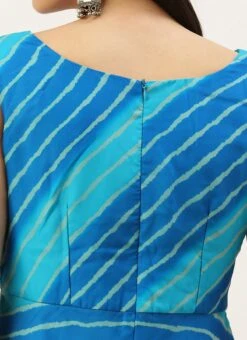 Blue Digital Printed Maxi Dress Festive Wear After Six Wear -C Bazaar Shop Blue Digital Printed Maxi Dress DRBS02205896 rrc3 1