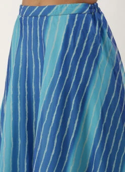 Blue Digital Printed Organza Lehenga Set Festive Wear -C Bazaar Shop Blue Digital Printed Organza Lehenga Set GHBS02205008 rrc2