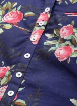 Blue Digital Printed Top Work Wear -C Bazaar Shop Blue Digital Printed Top KRBS02307684 rrc1