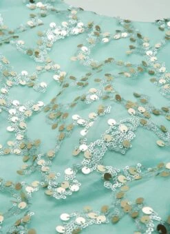 Blue Embroidered Floor Length Bridal Gown Party Wear -C Bazaar Shop Blue Embroidered Floor Length Bridal Gown IWBS02007368 rrc1