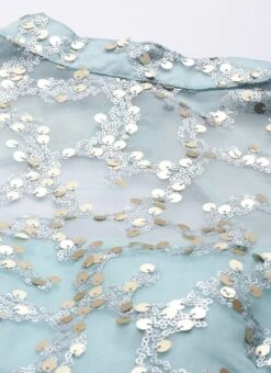 Blue Embroidered Layered Style Bridal Gown Wedding Wear -C Bazaar Shop Blue Embroidered Layered Style Bridal Gown IWBS02008734 rrc1