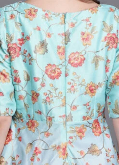 Blue Embroidered N Peach Kurta N Wide Leg Pant Festive Wear -C Bazaar Shop Blue Embroidered N Peach Kurta N Wide Leg Pant KSBS01911765 rrc2