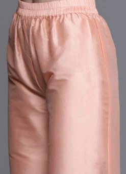 Blue Embroidered N Peach Kurta N Wide Leg Pant Festive Wear -C Bazaar Shop Blue Embroidered N Peach Kurta N Wide Leg Pant KSBS01911765 rrc3