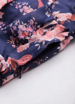 Blue Georgette Digital Printed Dress Party Wear -C Bazaar Shop Blue Georgette Digital Printed Dress DRBS02302298 rrc3