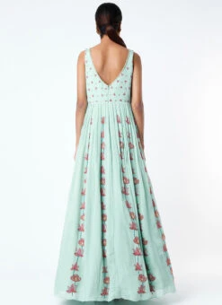 Blue Georgette Embroidered Anarkali Suit Wedding Wear -C Bazaar Shop Blue Georgette Embroidered Anarkali Suit SLDVC156 b