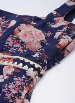 Top From Blue Georgette Printed Palazzo Suit After Six Wear -C Bazaar Shop Blue Georgette Printed Palazzo Suit SLBS02303675 rrc1