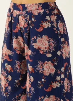 Top From Blue Georgette Printed Palazzo Suit After Six Wear -C Bazaar Shop Blue Georgette Printed Palazzo Suit SLBS02303675 rrc2